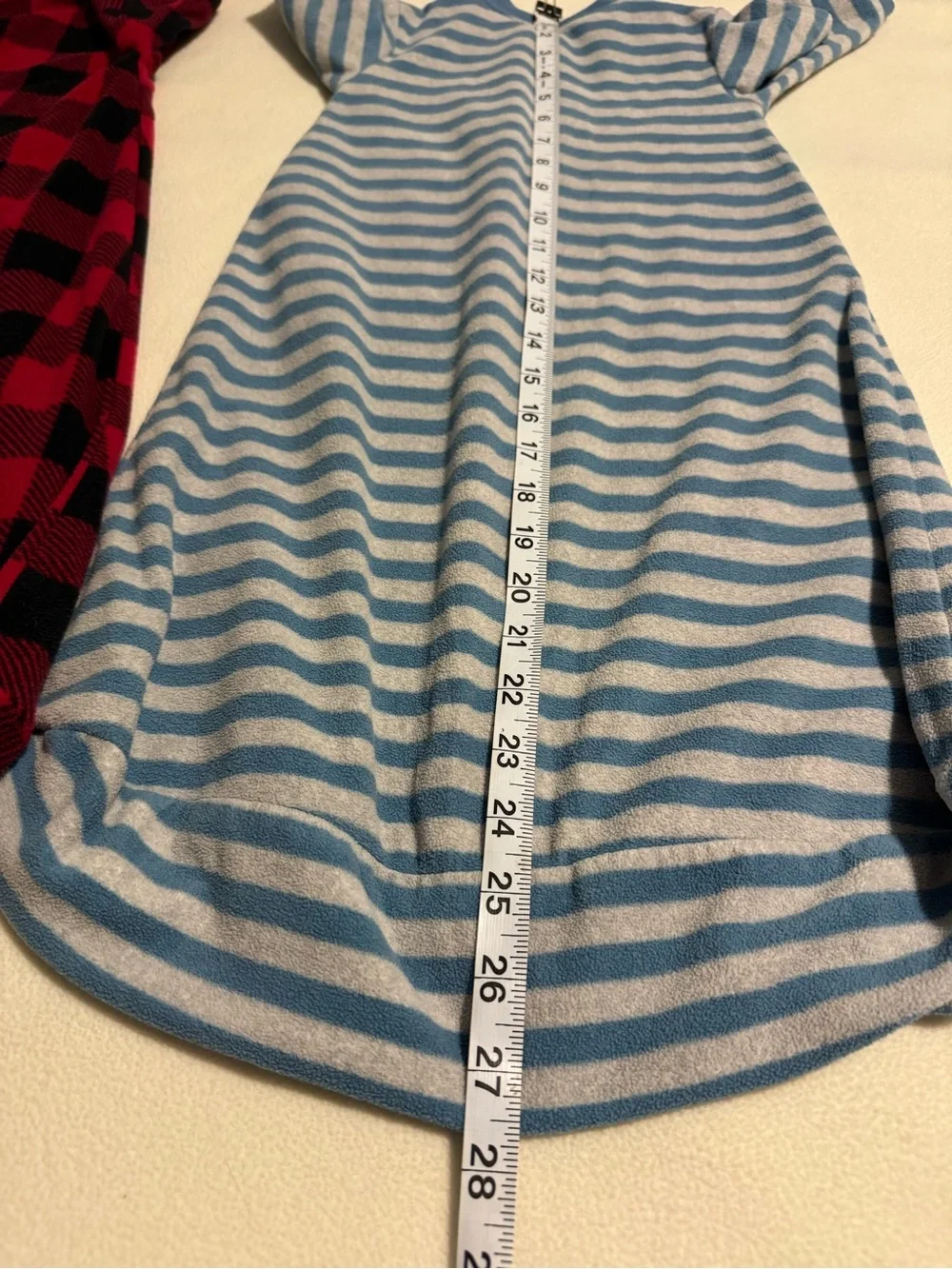 Carter's Soft Fleece Sleep Sacks Bundle (2) - Size 6M (Medium) Plaid Stripes